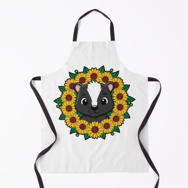 Item preview, Cute Skunk Sunflower Wreath Cartoon designed and sold by k3rstman1.