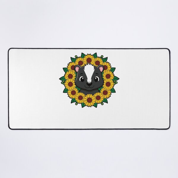 Item preview, Cute Skunk Sunflower Wreath Cartoon designed and sold by k3rstman1.