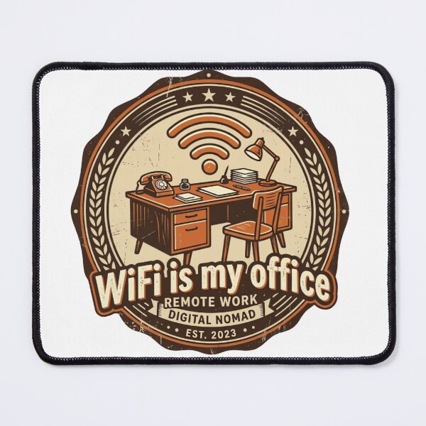 Item preview, WiFi Is My Office Vintage Nomad Retro T-Shirt Design designed and sold by urbinet.