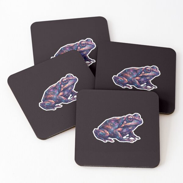 Item preview, Galactic Sunset Frog - Warm Colors Sticker for Sticker Collectors designed and sold by bsbd-action.