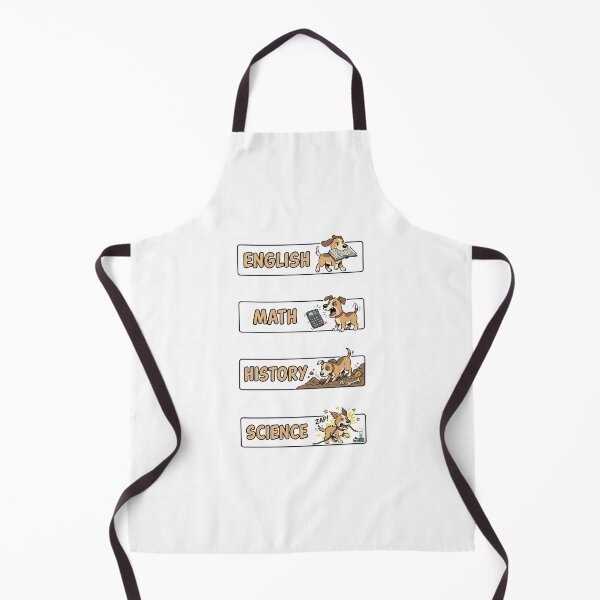 Item preview, Funny Dog English Math History Science School Labels Shirt designed and sold by Fenay Designs.