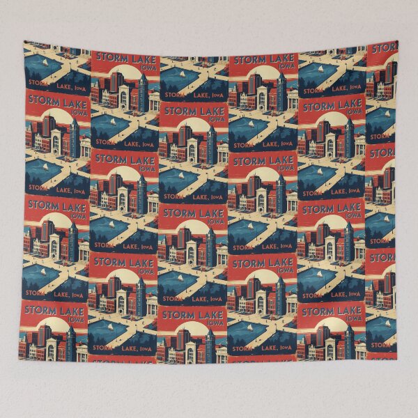 Item preview, Storm Lake Iowa 1950s USA Vintage Travel Tourism designed and sold by TravelersGems.