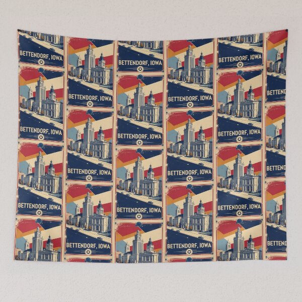 Item preview, Bettendorf Iowa 1950s USA Vintage Travel Tourism designed and sold by TravelersGems.