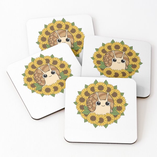 Item preview, Cute Kawaii Snail Sunflower Floral Wreath designed and sold by k3rstman1.