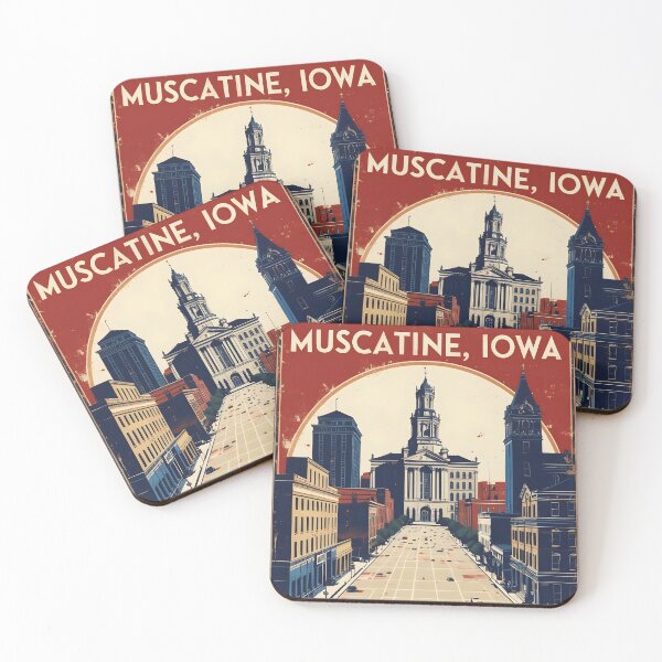 Item preview, Muscatine Iowa 1950s USA Vintage Travel Tourism designed and sold by TravelersGems.