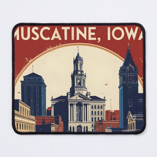 Item preview, Muscatine Iowa 1950s USA Vintage Travel Tourism designed and sold by TravelersGems.