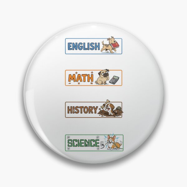 Item preview, Cute Puppy English Math History Science Subject Labels Shirt designed and sold by Fenay Designs.