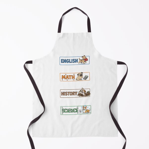Item preview, Cute Puppy English Math History Science Subject Labels Shirt designed and sold by Fenay Designs.