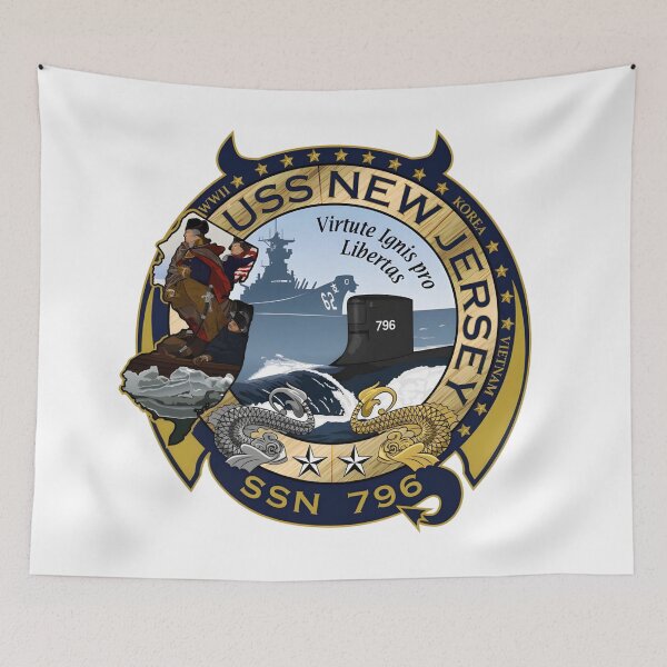 Item preview, USS New Jersey SSN-796 Virginia-class Submarine Emblem designed and sold by CharlieDesings.