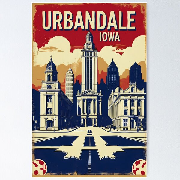 Item preview, Urbandale Iowa 1950s USA Vintage Travel Tourism designed and sold by TravelersGems.