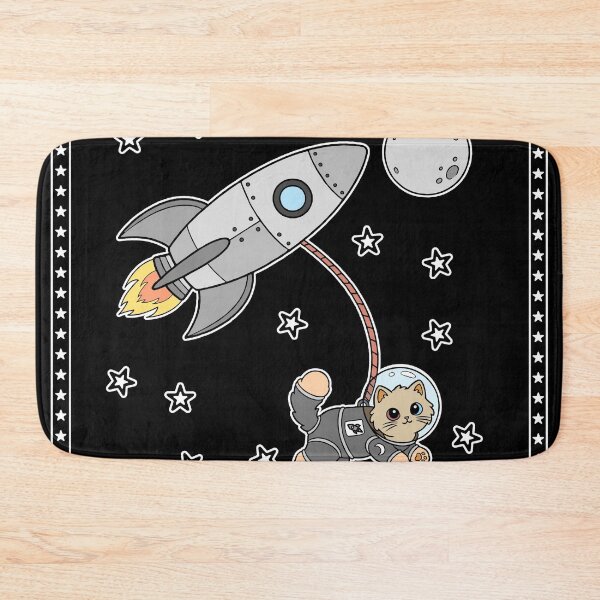 Item preview, Vintage Cat Astronaut - To The Moon Space Rocket Art designed and sold by Blupunk.