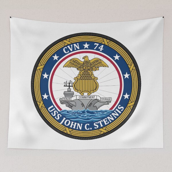 Item preview, USS John C. Stennis CVN-74 Aircraft Carrier Naval Emblem designed and sold by CharlieDesings.