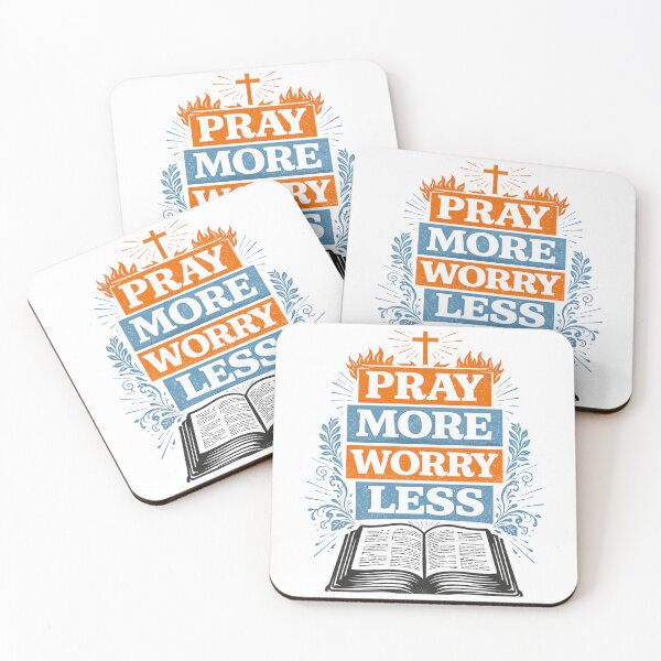 Item preview, Pray More Worry Less Shield designed and sold by Tsugraf Designs.