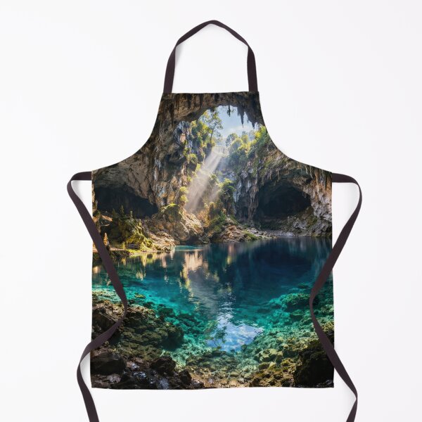 Item preview, Epic Cave with Underground Crystal Lake and Light Rays designed and sold by Pond21.