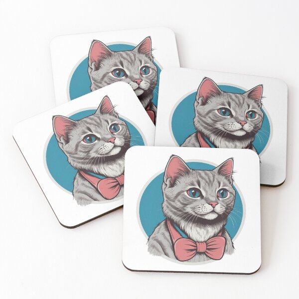 Item preview, Cute Stylish Cat Illustration with Bow Tie, Modern Vector T-Shirt Design designed and sold by gx2028.