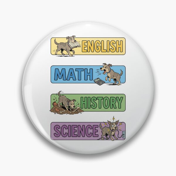 Item preview, Funny Dog English Math History Science Subject Labels Shirt designed and sold by Fenay Designs.
