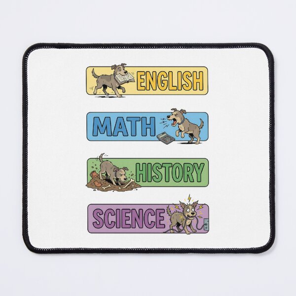 Item preview, Funny Dog English Math History Science Subject Labels Shirt designed and sold by Fenay Designs.