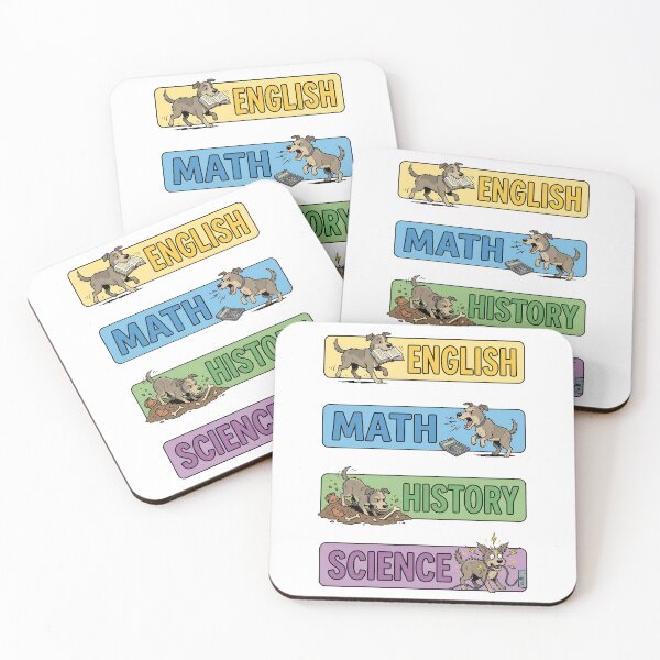 Item preview, Funny Dog English Math History Science Subject Labels Shirt designed and sold by Fenay Designs.