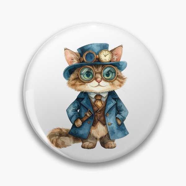 Item preview, Diseño de atuendo de moda Steampunk para gatos con estilo designed and sold by BetweenForms.