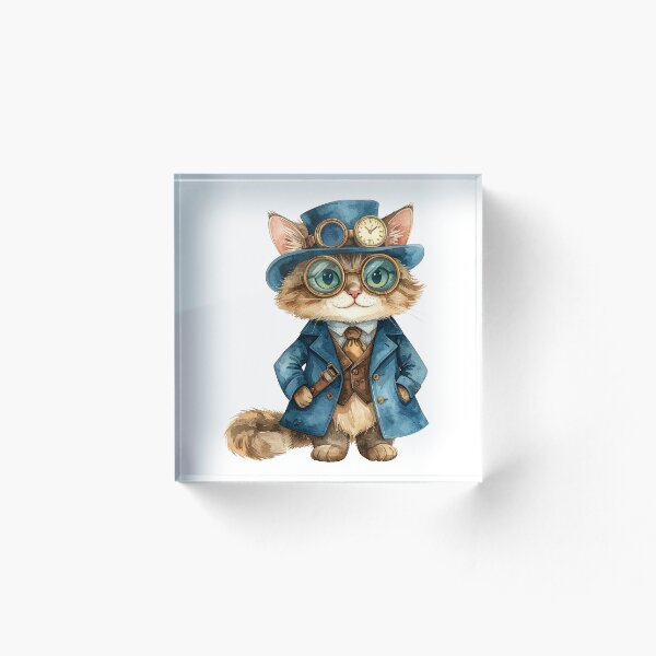 Item preview, Stylish Steampunk Cat Fashion Outfit Design designed and sold by BetweenForms.