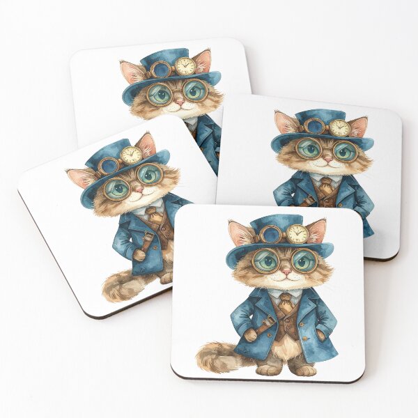 Item preview, Stylish Steampunk Cat Fashion Outfit Design designed and sold by BetweenForms.