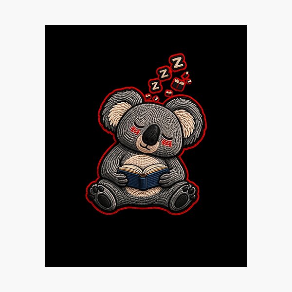 Item preview, Cute Sleepy Koala Reading Book – Student Burnout Cozy Aesthetic Design designed and sold by ColorSplash123.