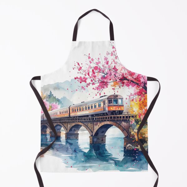 Item preview, An idyllic train ride surrounded by blossoming cherry trees. designed and sold by LiskoDesign.