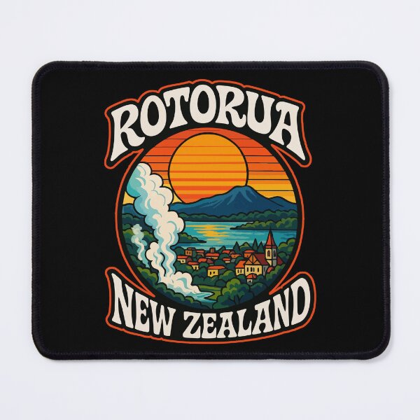 Item preview, Rotorua New Zealand Retro Travel designed and sold by TomFrontierArt.
