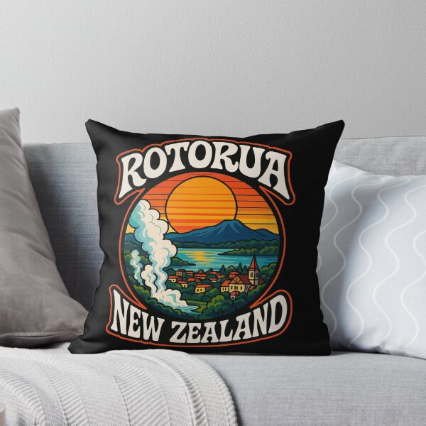Item preview, Rotorua New Zealand Retro Travel designed and sold by TomFrontierArt.