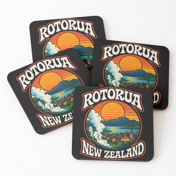 Item preview, Rotorua New Zealand Retro Travel designed and sold by TomFrontierArt.