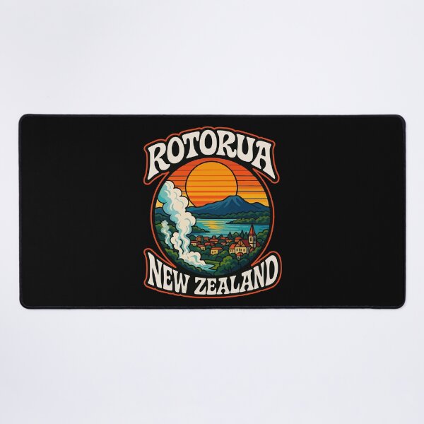 Item preview, Rotorua New Zealand Retro Travel designed and sold by TomFrontierArt.