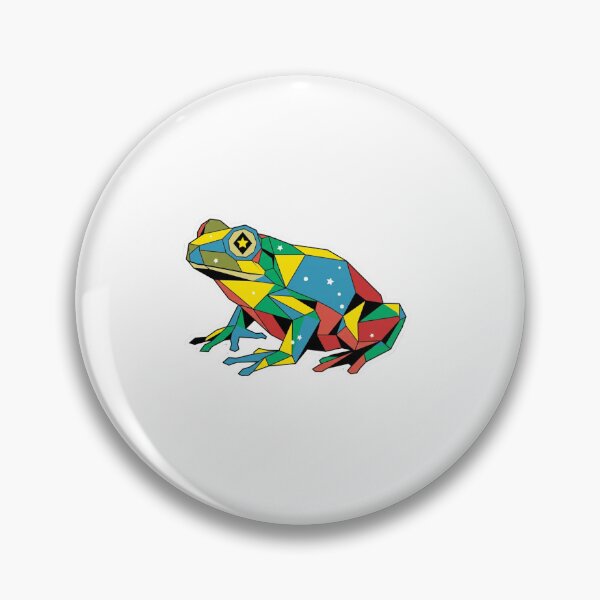 Item preview, Geometric Pop Art Frog - Primary Color Design for Modern Art Fans designed and sold by bsbd-action.