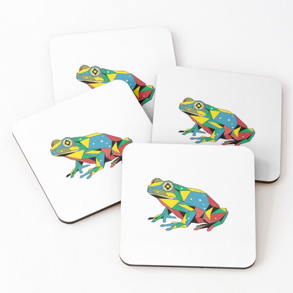 Item preview, Geometric Pop Art Frog - Primary Color Design for Modern Art Fans designed and sold by bsbd-action.