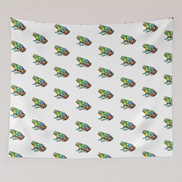 Item preview, Geometric Pop Art Frog - Primary Color Design for Modern Art Fans designed and sold by bsbd-action.