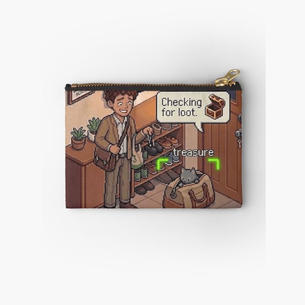 Item preview, Bag Treasure Cat – Funny Pixel RPG Loot Adventure designed and sold by PawMic.