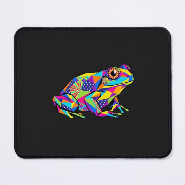 Item preview, Geometric Psychedelic Frog - Abstract Pattern Sticker for Color Lovers designed and sold by bsbd-action.