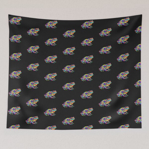 Item preview, Geometric Psychedelic Frog - Abstract Pattern Sticker for Color Lovers designed and sold by bsbd-action.