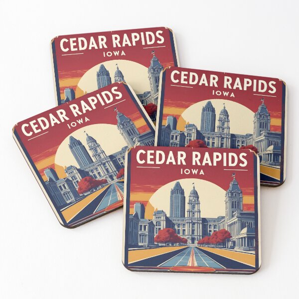 Item preview, Cedar Rapids Iowa 1950s USA Vintage Travel Tourism designed and sold by TravelersGems.