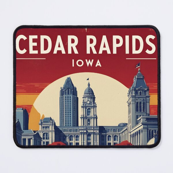 Item preview, Cedar Rapids Iowa 1950s USA Vintage Travel Tourism designed and sold by TravelersGems.