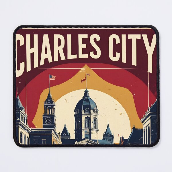 Item preview, Charles City Iowa 1950s USA Vintage Travel Tourism designed and sold by TravelersGems.