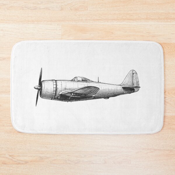 Item preview, Vintage P-47D Thunderbolt Drawing designed and sold by furrydrool.