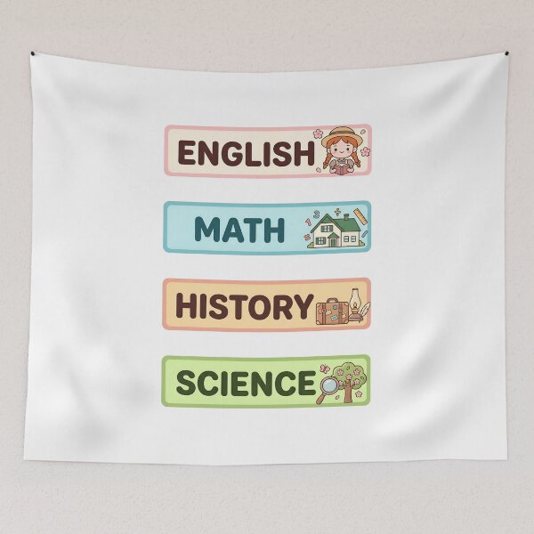 Item preview, Cute Anne of Green Gables English Math History Science Labels Shirt designed and sold by Fenay Designs.