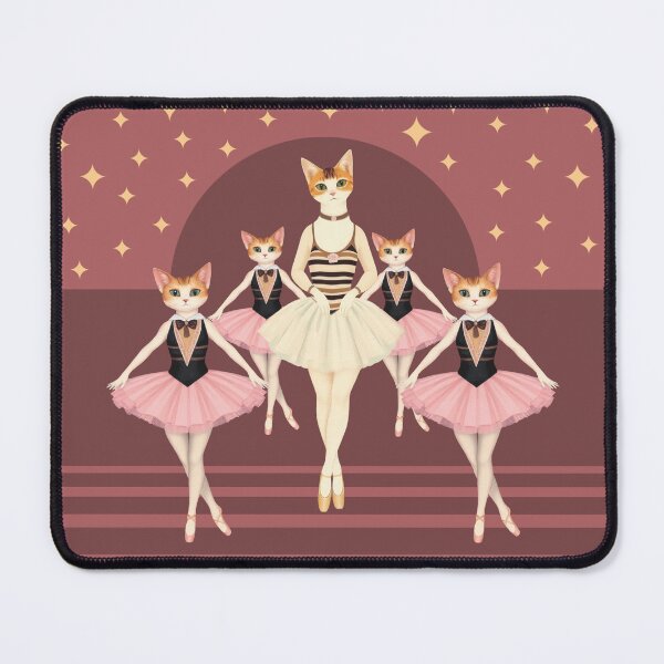 Item preview, Anthropomorphic Cat Ballerina Pattern | Ballet Lover designed and sold by UnhingedBird.