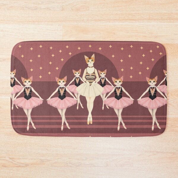 Item preview, Anthropomorphic Cat Ballerina Pattern | Ballet Lover designed and sold by UnhingedBird.