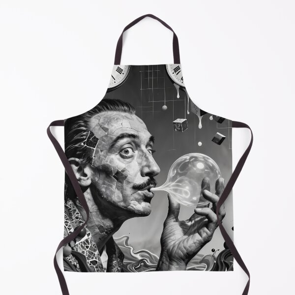 Item preview, Surreal Dreamer Blowing Bubble Beneath Melting Midnight Clocks designed and sold by ArtaFutura.