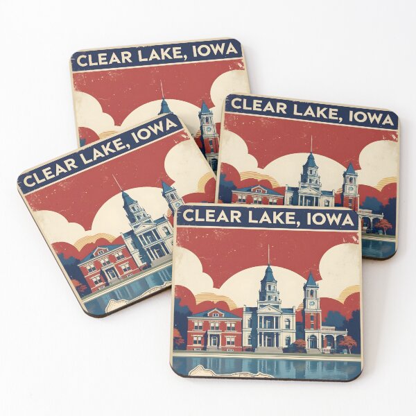Item preview, Clear Lake Iowa 1950s USA Vintage Travel Tourism designed and sold by TravelersGems.