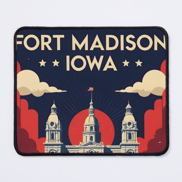 Item preview, Fort Madison Iowa 1950s USA Vintage Travel Tourism designed and sold by TravelersGems.