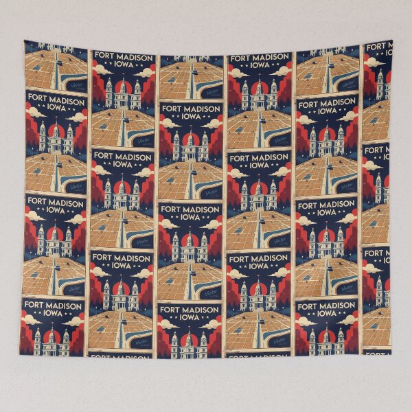 Item preview, Fort Madison Iowa 1950s USA Vintage Travel Tourism designed and sold by TravelersGems.