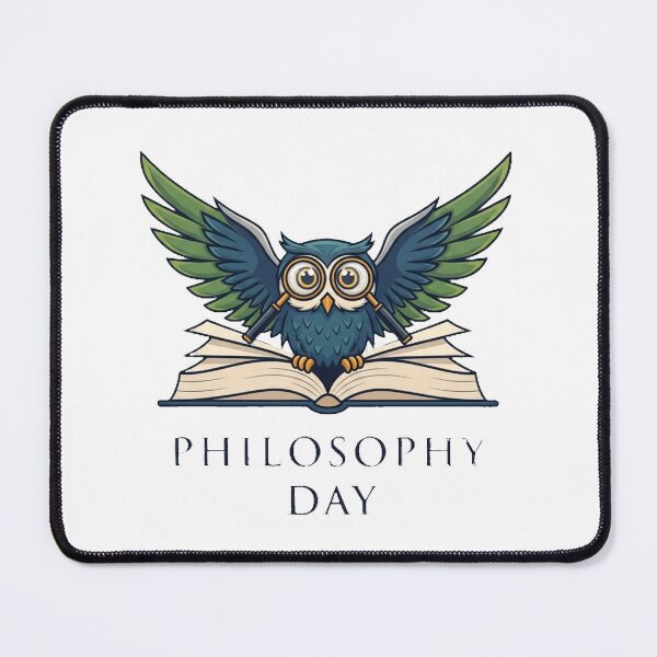 Item preview, Philosophy Day Owl Design – Wise Owl Reading Book – Intellectual Gift Idea designed and sold by 19Beauty.