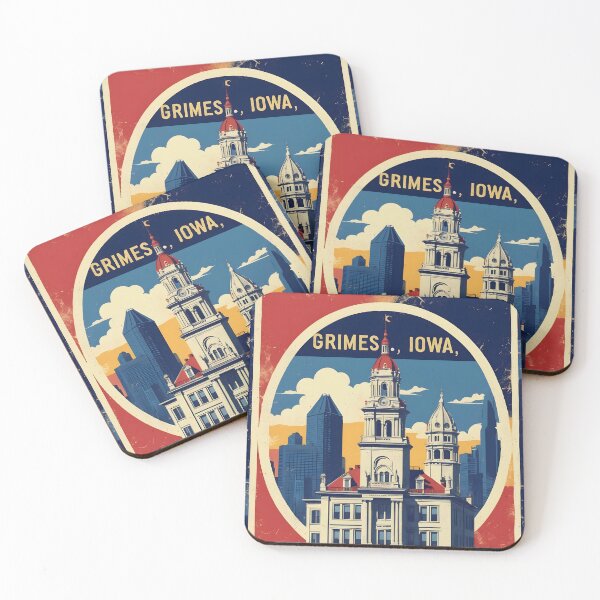 Item preview, Grimes Iowa 1950s USA Vintage Travel Tourism designed and sold by TravelersGems.